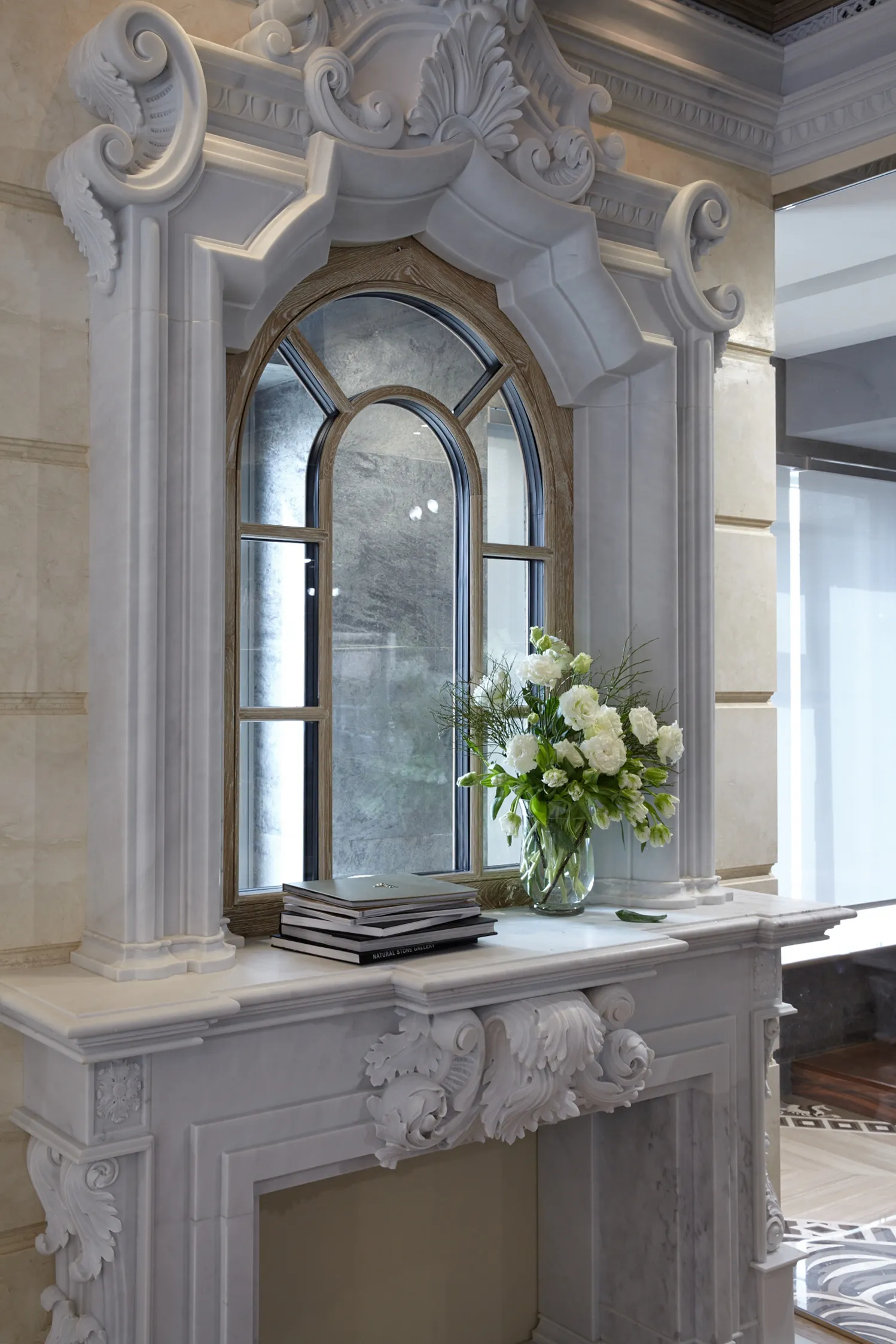 Fireplace in our office